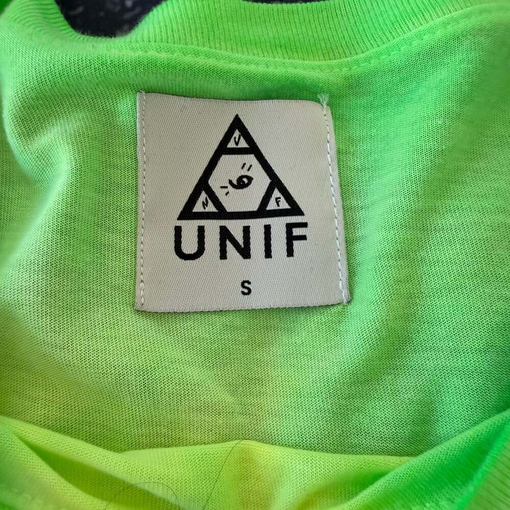 UNIF Hello Sh!tty Hangover Neon Tie-Dye Graphic T-Shirt RARE - Size Small - Picture 3 of 7